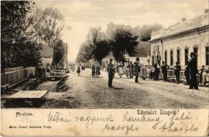 1902 Csap, Cop, Chop; Fő utca, üzlet. Gerő József kiadása / main street, shop (EK)