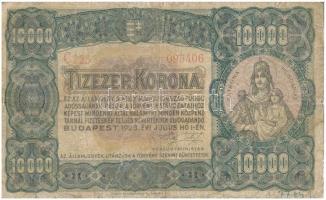 1923. 10.000K Magyar Pénzjegynyomda Rt. Budapest T:III-