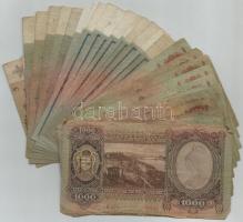 36db-os vegyes magyar pengő bankjegy tétel, közte 1943. 1000P T:III,III- ly