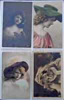 27 db RÉGI motívumlap albumban: gyerekek / 27 pre-1945 motive postcards in an album: children