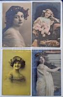 27 db RÉGI motívumlap albumban: gyerekek / 27 pre-1945 motive postcards in an album: children