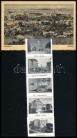 3 db RÉGI magyar leporello képeslap: Esztergom Veszprém, Visegrád / 3 pre-1945 Hungarian leporello p...