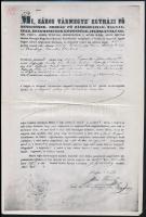 1944 Egy 1847. évi Sáros vármegyei irat közjegyzői hiteles fénymásolata, hátulján hitelesítési záradékkal