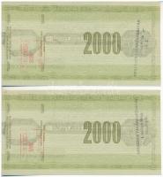 Lengyelország 1989. 1000Zl (2x) sorszámkövető + 2000Zl (2x) sorszámkövető "Lengyel Nemzeti Bank...