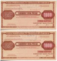 Lengyelország 1989. 1000Zl (2x) sorszámkövető + 2000Zl (2x) sorszámkövető "Lengyel Nemzeti Bank...