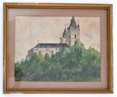 Barabás jelzéssel: Templom tető. Akvarell, papír, üvegezett keretben, 25×33 cm