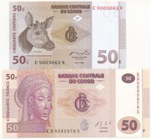 Kongó 1997. 50c + 2013. 50F T:I Congo 1997. 50 Centimes + 2013. 50 Francs C:UNC