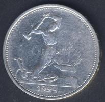 Szovjetunió 1924. 50k Ag T:3
