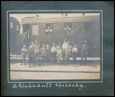cca 1918 Egy al-dunai utazás emlékei, Temesvártól Herkulesfürdőig, összesen 65 db fotó, feliratozva, albumba rendezve, különböző méretben