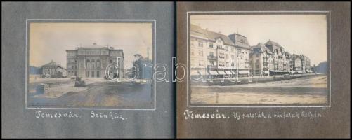 cca 1918 Egy al-dunai utazás emlékei, Temesvártól Herkulesfürdőig, összesen 65 db fotó, feliratozva,...