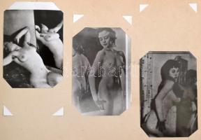 Erotikus fotók gyűjteménye, összesen kb. 90 db, albumba rendezve, különböző méretben