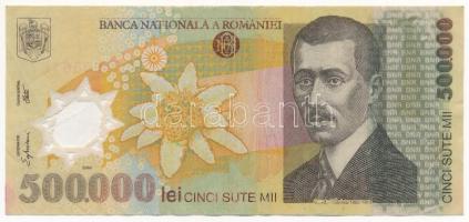 Románia 2000. 500.000L a megbízott jegybankelnök Eugen Ghizari aláírásával T:III Romania 2000. 500.000 Lei with the signature of acting National Bank President Eugen Ghizari C:F Krause 115.a.var