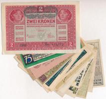 19db-os vegyes magyar és külföldi bankjegy tétel és szükségpénz, nagyrészt Német Birodalom szükségpénzei T:I-III