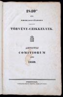 1840dik évi országgyülésen alkotott törvényczikkelyek
Pozsonyban, Nyomtatták Weber, Wigand és Belna...