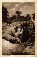 Tábori telefon. Az Érdekes Újság kiadása / WWI Austro-Hungarian K.u.K. military, soldiers with the field telephone