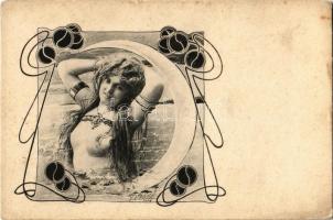 Art Nouveau erotic art postcard. A.S.W. Collection Vlan No. 892. s: Ch. Scolik (EK)