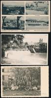 40 db régi magyar és történelmi magyar városképes lap, néhány fotó; vegyes minőség / 40 pre-1945 Hun...