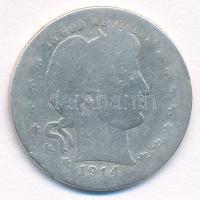 Amerikai Egyesült Államok 1914. 25c Ag Barber Quarter T:3  USA 1914. 25 Cents Barber Quarter C:F  Krause KM#114