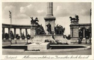Budapest XIV. Milleniumi emlékmű az Ismeretlen hősök kövével (Hősök tere)