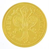 DN "Magyar aranypénzek utánveretben - Károly Róbert aranyforint " aranyozott Ag emlékérem ...