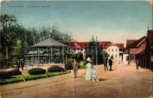 1912 Tarcsafürdő, Bad Tatzmannsdorf; Gyógytér / spa square / Kurpromenade (fa)