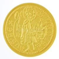 DN "Magyar aranypénzek utánveretben - Hunyadi János kormányzói aranyforint" aranyozott Ag ...