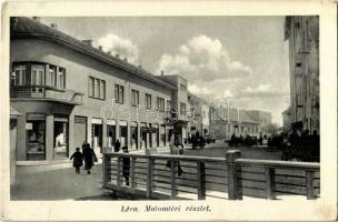 Léva, Levice; Malom tér, üzletek / square with shops (EK)