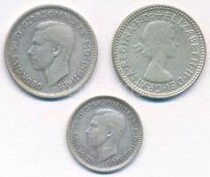 Ausztrália 1938. 3p Ag + 1940. 6p Ag + 1957. 6p Ag T:2,2-
Australia 1938. 3 Pence Ag + 1940. 6 Penc...