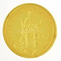 DN "Magyar aranypénzek utánveretben - Mária Terézia 2 dukát 1765" aranyozott Ag emlékérem ...
