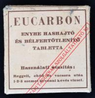 Eucarbon enyhe hashajtó tabletta doboz, tartalommal