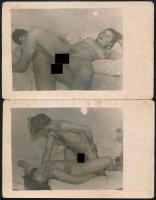 cca 1940 4 db pornó fotólap / vintage porn images
