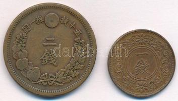 Japán 1875. 2s Br "Meidzsi" + 1919. 1s Br "Taisó" T:2-,2
Japan 1875. 2 Sen Br &...