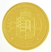 DN "Magyar aranypénzek utánveretben - Ferenc József arany 8 forint 1870" aranyozott Ag eml...