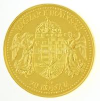 DN "Magyar aranypénzek utánveretben - Ferenc József 20 korona 1893" aranyozott Ag emlékére...