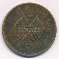 Kína / Hunan tartomány ~1919. 20c Cu T:2
China / Hunan province ~1919. 20 Cash Cu C:XF