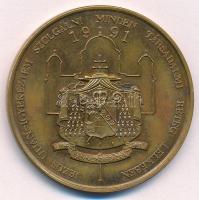 1991. "Mindszenty József Bíboros Hercegprímás" újratemetése Esztergomban, ezüstözött emlék...