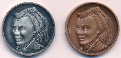 DN "Hollókő" Br emlékérem (32mm) + "Hollókő" ezüstpatinázott Br emlékérem (32mm)...