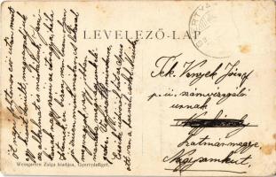 Ruttka, Vrútky; Vágvölgyi vasútvonal az 1903. július 11. árvíz után, Justh alagút javítási munkálata...