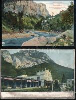 Herkulesfürdő, Baile Herculane - 6 db régi városképes lap, közte 2 nem képeslap hátoldalú / 6 pre-19...