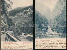 Herkulesfürdő, Baile Herculane - 6 db régi városképes lap, közte 2 nem képeslap hátoldalú / 6 pre-19...