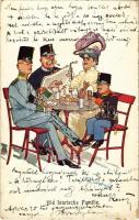 1909 Die ärarische Familie / K.u.K. military humour, officers. B.K.W.I. 441-9. s: Fritz Schönpflug (EK)