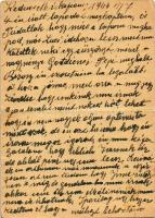 1944 Fischer József levele fiának Fischer Miksa zsidó 106/17-es KMSZ-nek (közérdekű munkaszolgálatos...