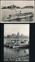 6 db MODERN magyar motívumlap: Dunai gőzhajók / 6 modern Hungarian motive postcards: Danube steamshi...