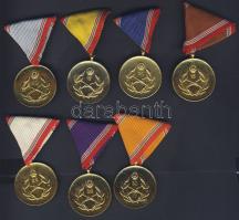 Honvédelmi érdemérem 7klf 10,15,20,25,30,35,40 éves szolgálat T:2