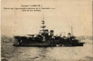 Cuirassé Liberté, détruit par lépouvantable explosion du 25 Septembre 1911 / French Navy pre-dreadnought battleship