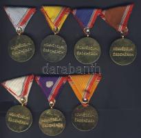 Honvédelmi érdemérem 7klf 10,15,20,25,30,35,40 éves szolgálat T:2