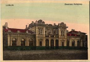 1916 Lublin, Dworzec Kolejowy / railway station + K.u.K. Landwehrinfanterieregiment Wien Nr. 1.