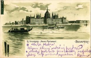 1902 Budapest V. Új országház. litho