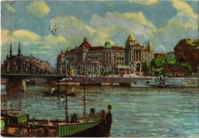 1937 Budapest XI. A Szent Gellért gyógyfürdő és szálló, hajók (EB)