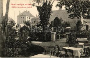 1907 Pécs, Országos Kiállítás, Kiállítási Cukrászda kertje